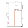 LED signal tower light with buzzer